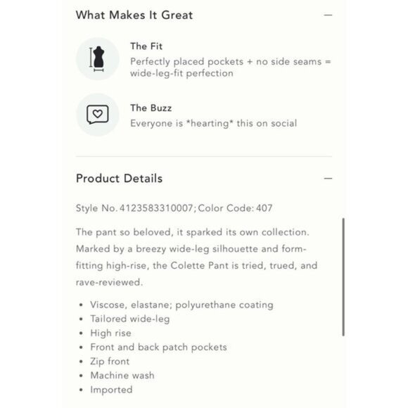 NWT Size 22W- The Colette Faux-Leather Crop Wide-Leg Pants Maeve (NWT US$ 148) - Picture 2 of 16